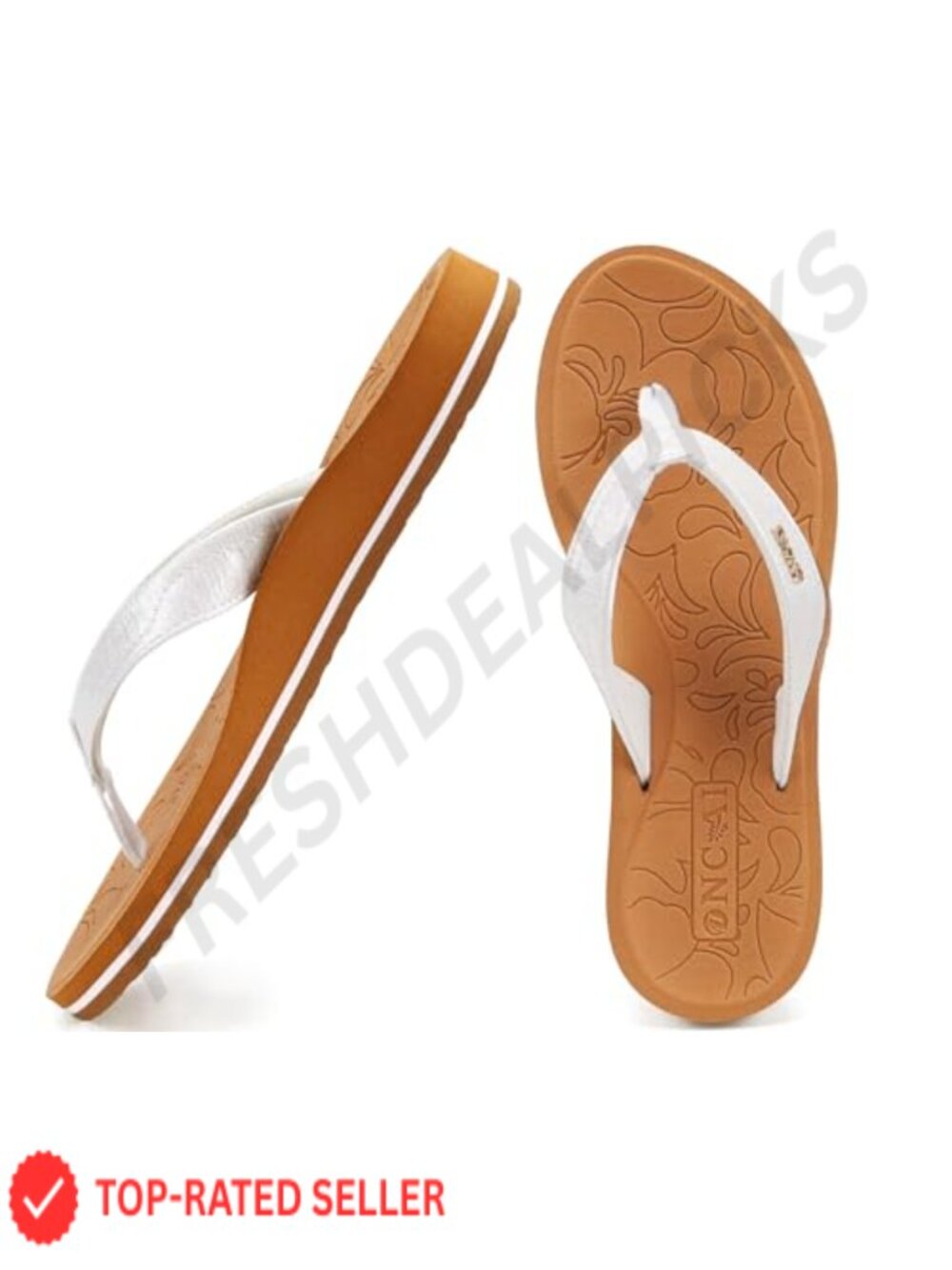 Women's Flip Flops with Arch Support Yoga Mat Sole Non-Slip Summer Sandals